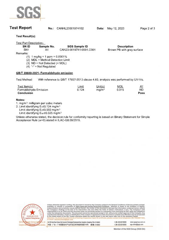 2023SGS韓瑞家居檢測報告英文版